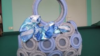 Вязаная сумка. Из колец. Мастер-класс. Crochet Handbag. Tutorial