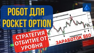 Зарабатывает Pocket Option Robot!  Прибыльная стратегия на Pocket Option! Торговля по уровням!