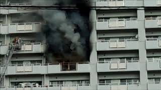 緊急事態！！ マンションの7階で火災発生！ はしご車出動で消火活動 2018.2.3 vol 2