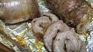Мясной рулет Свинина в духовке запеченная Подчеревина