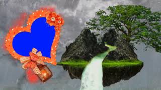 Wedding Background Frame heart Green Screen Amazing Flying Island  Background HD- Free Green Screen