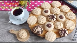 Sadece 3 MALZEMELİ KURABİYE / Ağızda Dağılan Az Malzemeli Pudingli UN KURABİYESİ