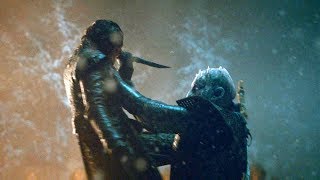 Осветленная версия АРЬЯ УБИВАЕТ КОРОЛЯ НОЧИ ARYA STARK KILLS NIGHT KING  lightened version