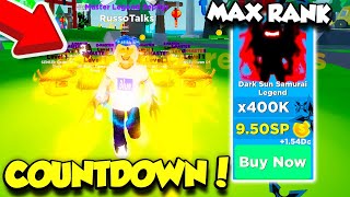 I GOT THE NEW MAX RANK IN NINJA LEGENDS COUNTDOWN UPDATE! (Roblox)