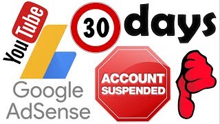 ? {HINDI} Adsense account suspended for 30 days || Suspended for 30 days due to invalid activity