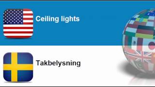 Learn Swedish vocabulary #Topic = Lighting equipment and electric lamps