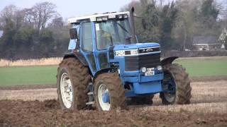 Ford 8830 Powershift with Kverneland 6 Furrow Ploughing - Suncroft Vintage Club Classic at Work