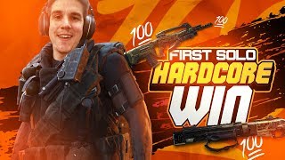 MY FIRST SOLO HARDCORE WIN!! FUNNY GRENADE ENDING! (Call of Duty: Blackout)