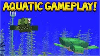 NEW AQUATIC UPDATE GAMEPLAY! - Minecraft 1.13 Ocean Update Snapshot 18W07A (gameplay)