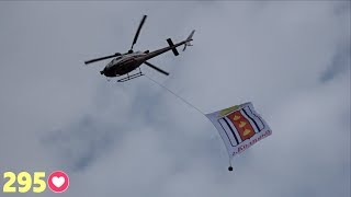 День города Колпино 2017. Герб города под облаками.