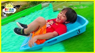 Worlds Biggest Giant Slides!!! | Kids Family Fun Trip to the Farm with Animals!!!
