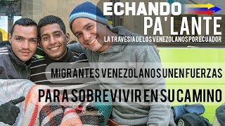 Migrantes venezolanos unen fuerzas para sobrevivir en su camino