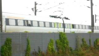 DSB InterCity train from Copenhagen Kastrup airport crossing