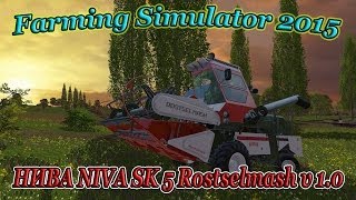 Farming Simulator 15 МОД КОМБАЙН НИВА NIVA SK 5 ROSTSELMASH V 1.0