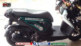 Honda ZOOMER X black Sticker and Stamp Design