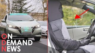 Can YOU See The Driver? Why This Man is Disguised as a Car Seat!