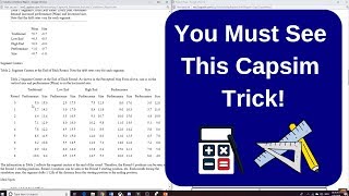 Capsim - Performance & Size Ideal Positions