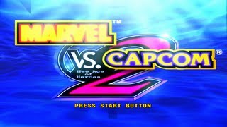 Marvel vs Capcom 2 Arcade Mode Gameplay (Gambit-Megaman-Strider Hiryu)