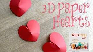 Paper Crafts DIY - 3D Paper Hearts How To