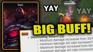 AD Sion is getting BUFFED this patch - League of Legends