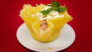 Салатник из сыра. Корзиночки из сыра.