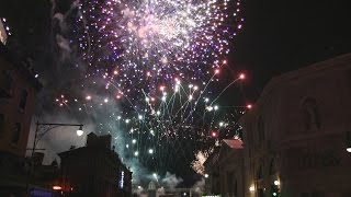 Special Frozen fireworks presentation over Streets of America at Hollywood Studios