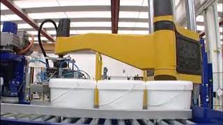 Robotic Paint palletizing system by SKILLED