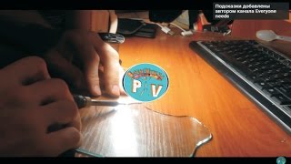 Резка стекла паяльником|  Cutting the glass with a soldering iron  #2