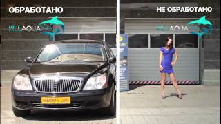 Тест антидождя KillAqua, красивая девушка и автомобиль