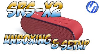 SONY SRS-X2 Sony Bluetooth Speaker Unboxing & Setup!!