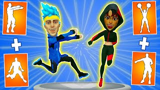 ?Best Fortnite Mix Dance compilation for Emote Royale Contest. Leapin dance + Ninja Style emote.