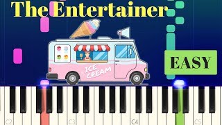 THE ENTERTAINER - Scott Joplin - EASY PIANO TUTORIAL