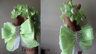 Цветок Звезда Канзаши/РЕЗИНКА НА ПУЧОК Канзаши/Flower Star of Kanzashi/ DIY Kanzashi Flower