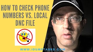 Checking Phone Numbers against Excel Do Not Call File