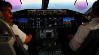 N787BX Startup and Takeoff from in the cockpit