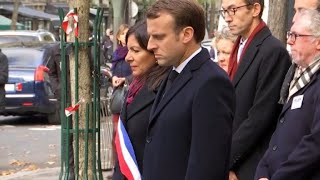 Bar Le Comptoir Voltaire : E. Macron rend hommage aux victimes