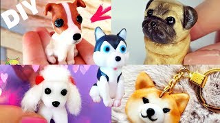 ТОП 5 DIY's ЛЕПИМ СОБАК + бонусное видео Фигурки, Брелки и Значки Своими Руками