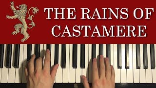 How To Play - Game Of Thrones - The Rains Of Castamere (PIANO TUTORIAL LESSON)