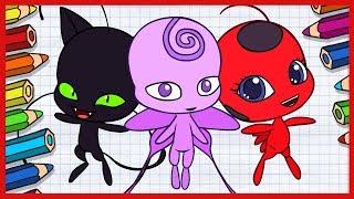 Рисуем Квами из ЛЕДИ БАГ. Drawing Kwami. MIRACULOUS LADYBUG. Рисуем вместе.