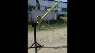 Самодельный Мини кран на 400кг. Подробная инструкция изготовления.