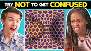 Teens React To Try Not To Get Confused Challenge (Crazy Optical Illusions)