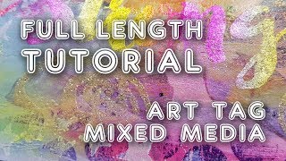 Studio Time 58 - Be Strong! Mixed media art tag | Mimi Bondi