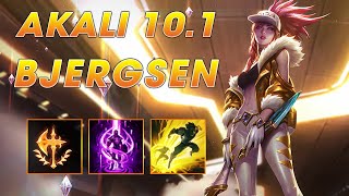 Bjergsen Akali  Mid vs Aurelion Sol - NA Diamond 1 Patch 10.1