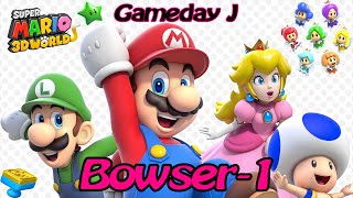 Super Mario 3D World | Bowser-1 Spiky Spike Bridge [Lets Watch] Nintendo Wii U