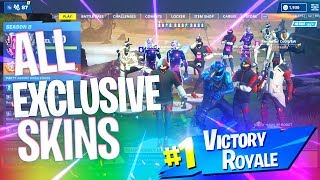 The Most EXPENSIVE Squad Ever in FORTNITE! (All Exclusive Skins)