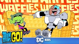 Teen Titans Go! KARAOKE | Waffles Waffles Waffles | DC Kids