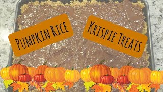 PUMPKIN RICE KRISPIE TREATS RECIPE | FALL DESSERT