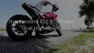 Ducati Hypermotard 821 SC Project Oval Exhaust Sound