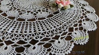 Как связать круглую салфетку Нежные узоры Часть 1/ Big crochet doily