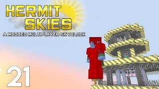 ►Hermit Skies: SUPREMIUM ARMOR ! | Ep. 21 | Modded Minecraft Survival◄ | iJevin